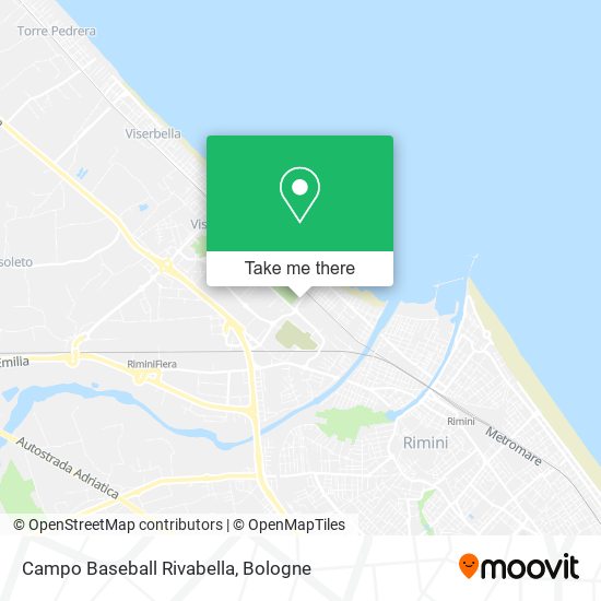 Campo Baseball Rivabella map