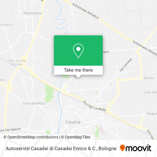 Autoservizi Casadei di Casadei Enrico & C. map