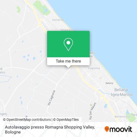 Autolavaggio presso Romagna Shopping Valley map