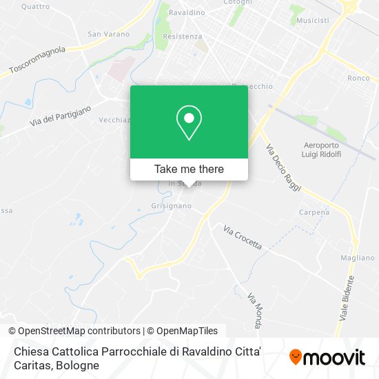 Chiesa Cattolica Parrocchiale di Ravaldino Citta' Caritas map