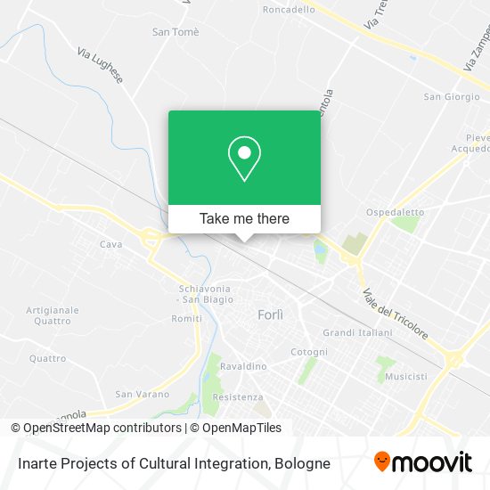 Inarte Projects of Cultural Integration map