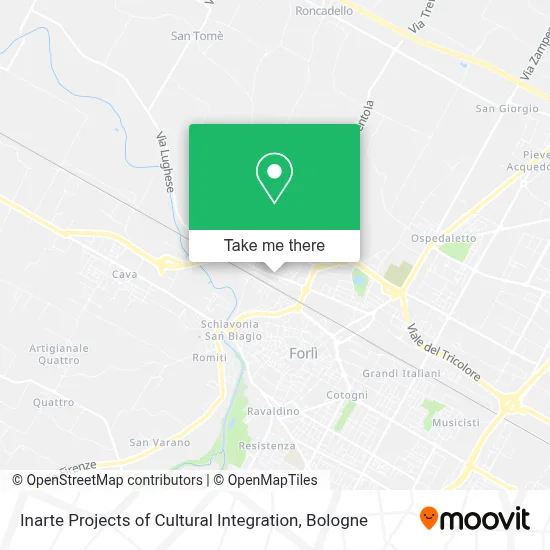 Inarte Projects of Cultural Integration map