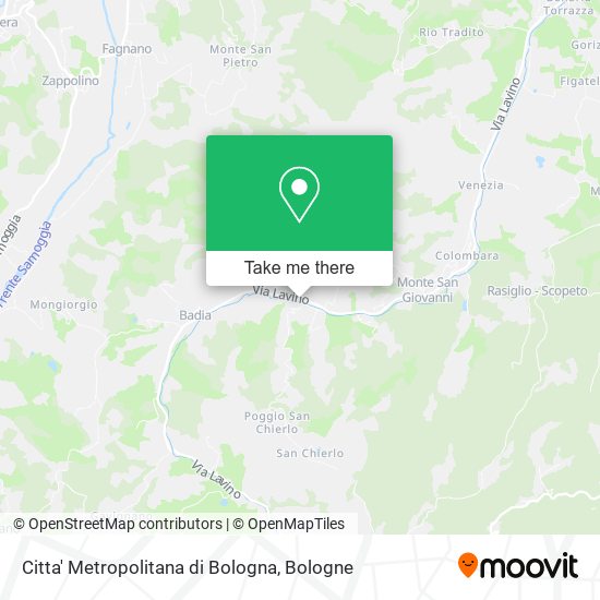 Citta' Metropolitana di Bologna map