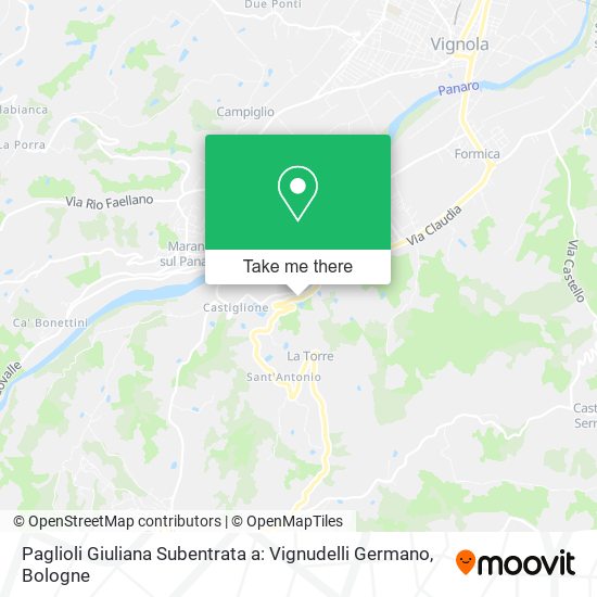 Paglioli Giuliana Subentrata a: Vignudelli Germano map