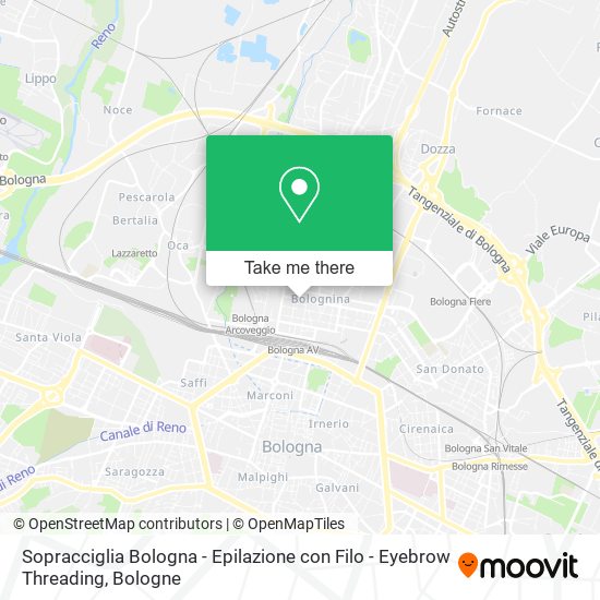 Sopracciglia Bologna - Epilazione con Filo - Eyebrow Threading map