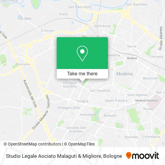 Studio Legale Aociato Malaguti & Migliore map