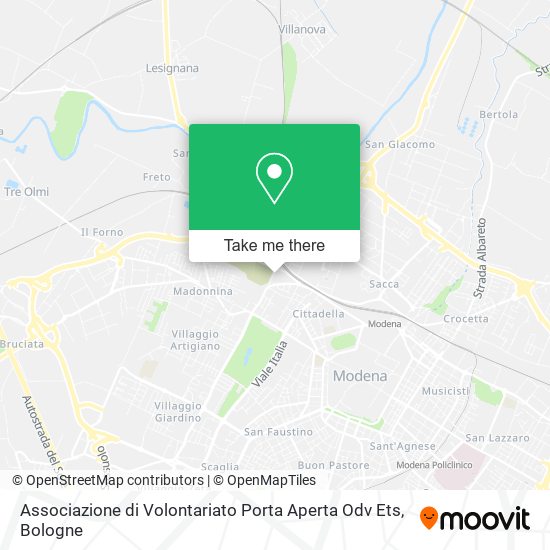 Associazione di Volontariato Porta Aperta Odv Ets map