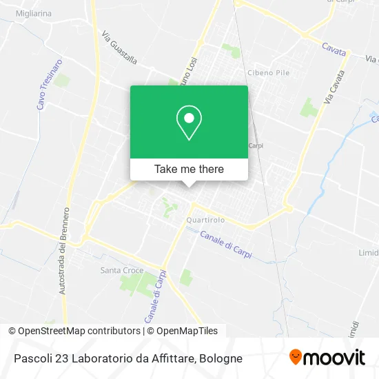 Pascoli 23 Laboratorio da Affittare map