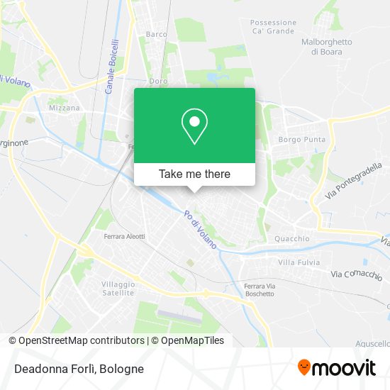 Deadonna Forlì map