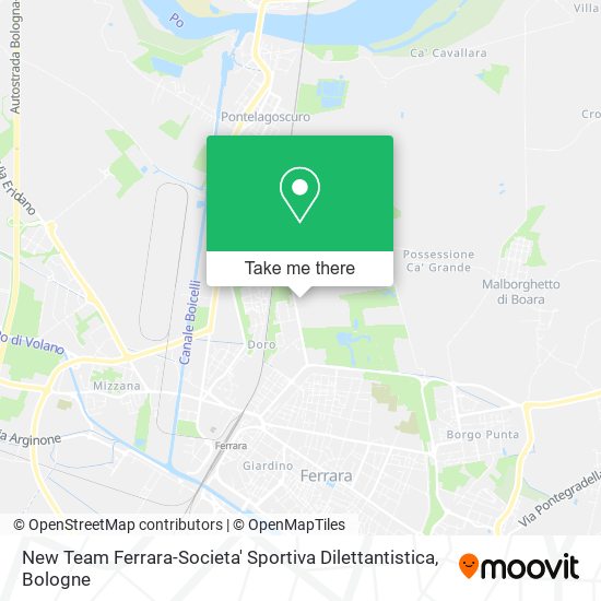 New Team Ferrara-Societa' Sportiva Dilettantistica map