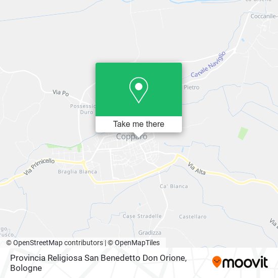 Provincia Religiosa San Benedetto Don Orione map