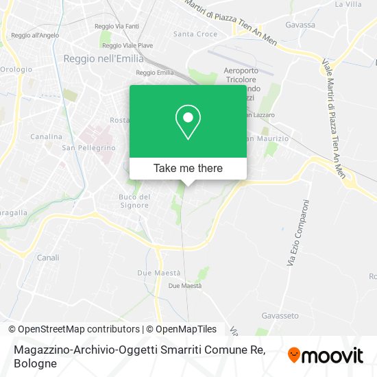 Magazzino-Archivio-Oggetti Smarriti Comune Re map
