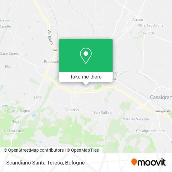 Scandiano Santa Teresa map