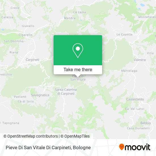 Pieve Di San Vitale Di Carpineti map
