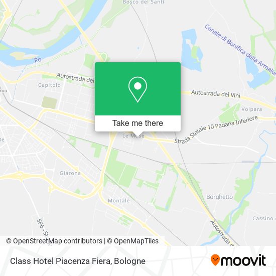 Class Hotel Piacenza Fiera map