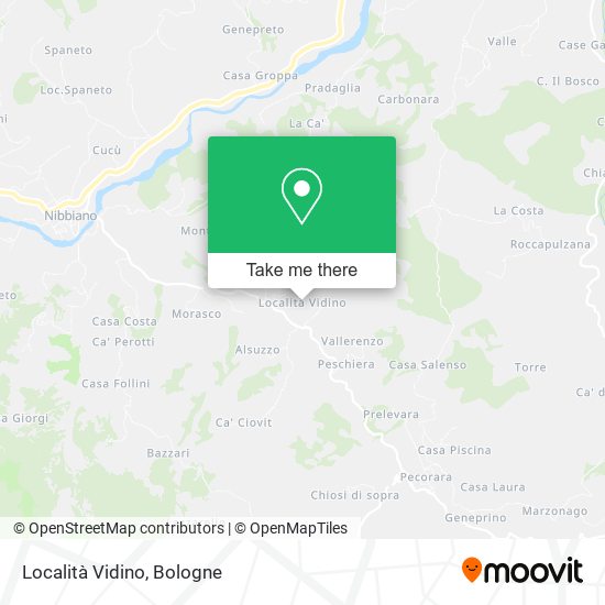 Località Vidino map