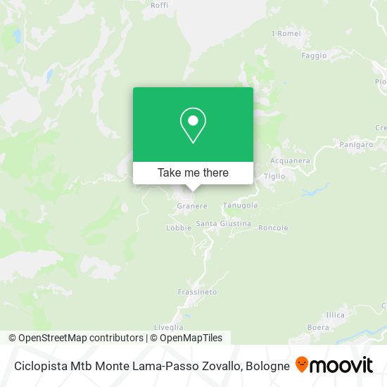 Ciclopista Mtb Monte Lama-Passo Zovallo map
