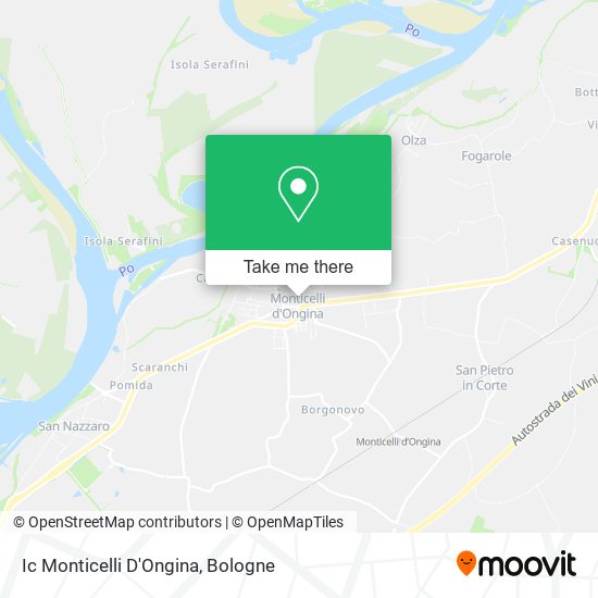 Ic Monticelli D'Ongina map