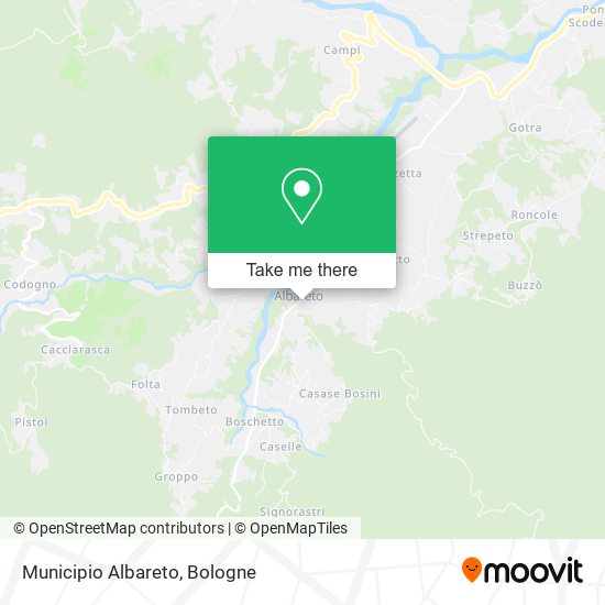 Municipio Albareto map