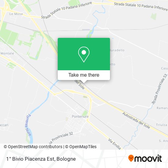 1° Bivio Piacenza Est map