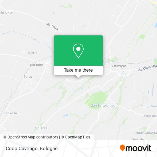 Coop Cavriago map