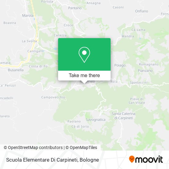 Scuola Elementare Di Carpineti map