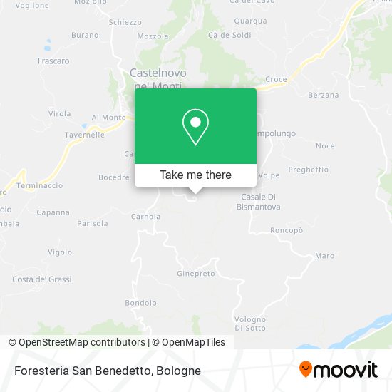 Foresteria San Benedetto map