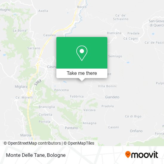 Monte Delle Tane map