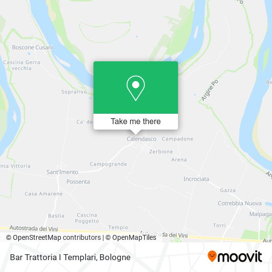 Bar Trattoria I Templari map