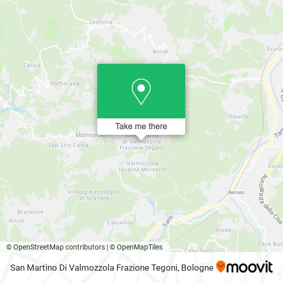 San Martino Di Valmozzola Frazione Tegoni map
