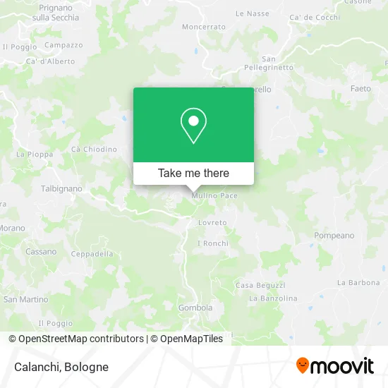 Calanchi map