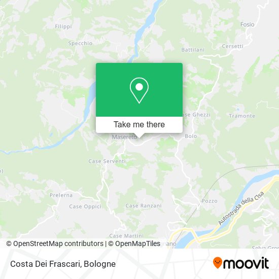 Costa Dei Frascari map