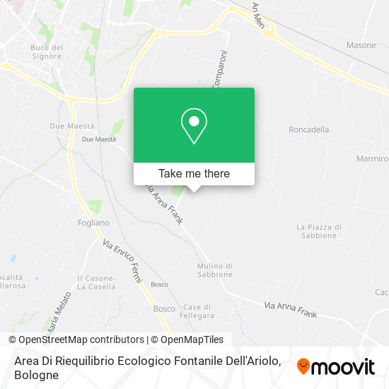 Area Di Riequilibrio Ecologico Fontanile Dell'Ariolo map
