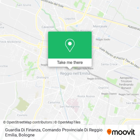 Guardia Di Finanza, Comando Provinciale Di Reggio Emilia map