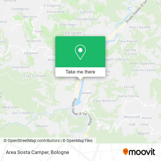 Area Sosta Camper map