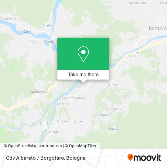 Cdv Albareto / Borgotaro map