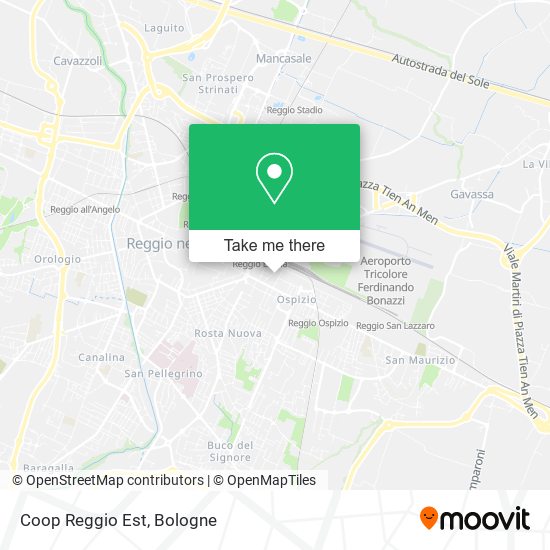 Coop Reggio Est map