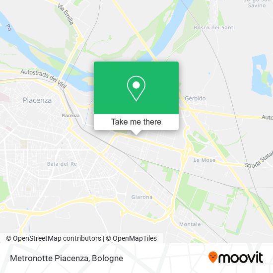 Metronotte Piacenza map