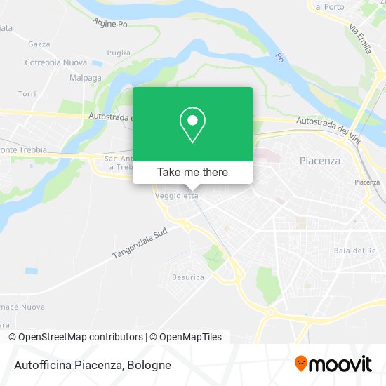Autofficina Piacenza map