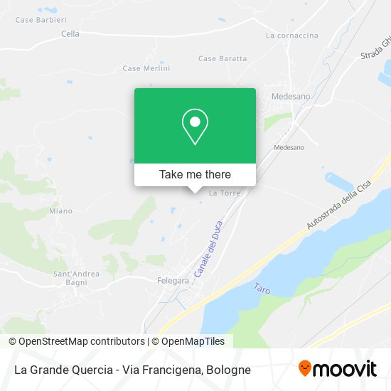 La Grande Quercia - Via Francigena map
