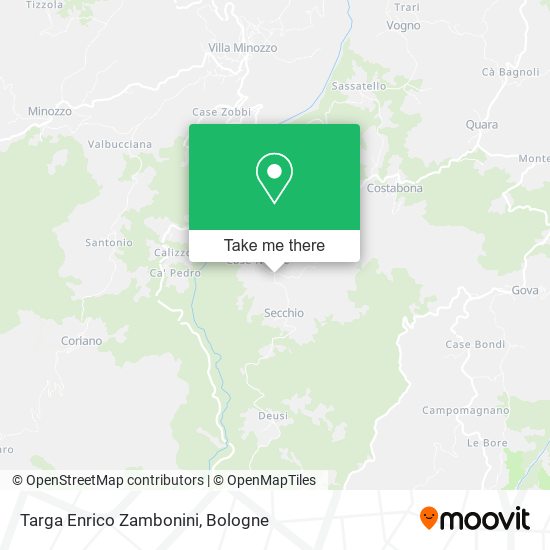 Targa Enrico Zambonini map