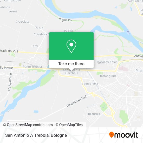 San Antonio A Trebbia map