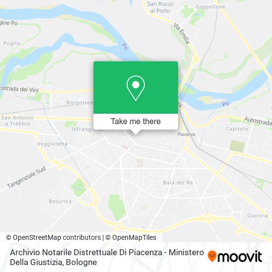 Archivio Notarile Distrettuale Di Piacenza - Ministero Della Giustizia map
