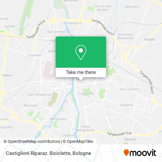 Castiglioni Riparaz. Biciclette map