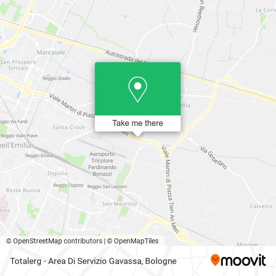 Totalerg - Area Di Servizio Gavassa map