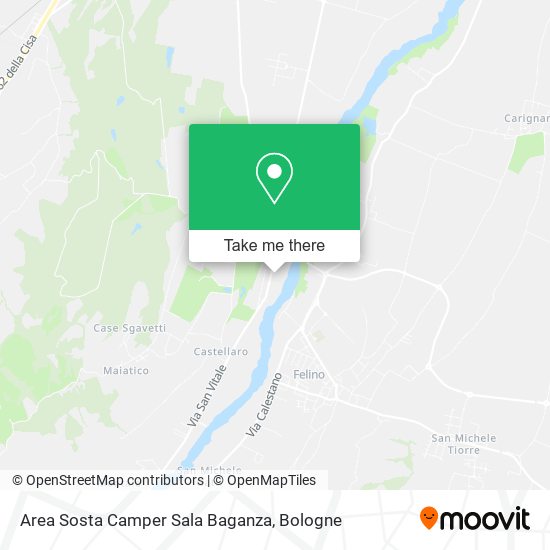 Area Sosta Camper Sala Baganza map