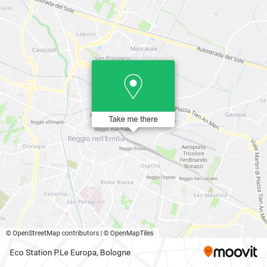 Eco Station P.Le Europa map