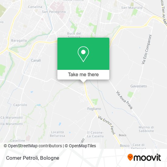 Comer Petroli map