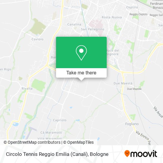 Circolo Tennis Reggio Emilia (Canali) map