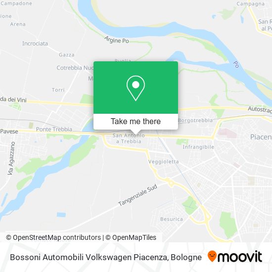 Bossoni Automobili Volkswagen Piacenza map